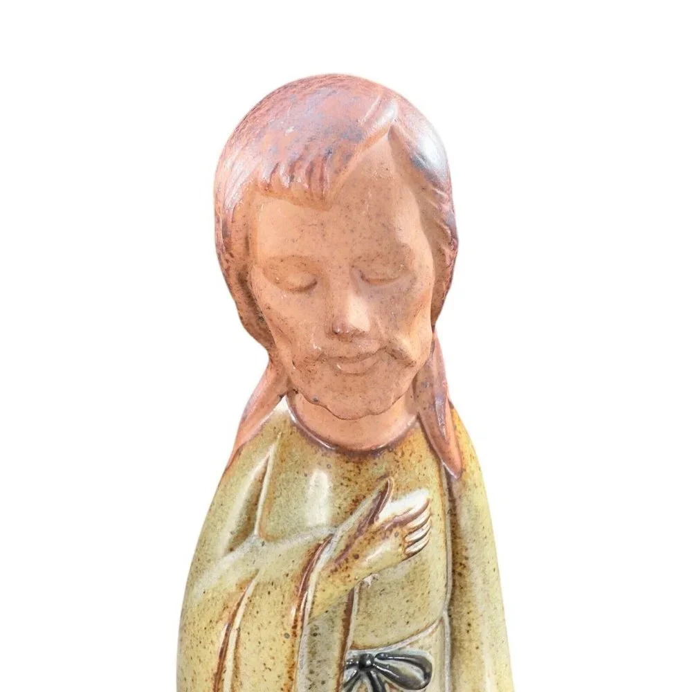 UCTCI Stoneware Nativity Mary Joseph Figurine Japan Vintage Large Ceramic Figure
